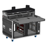 Santosom XSM-AVPRO2X12U2U4XSC AVPro Regie Flight Case Dual 12U+2U Racks with VESA Monitor Mounts