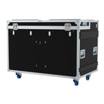 Santosom XSM-AVPRO2X12U2U4XSC AVPro Regie Flight Case Dual 12U+2U Racks with VESA Monitor Mounts