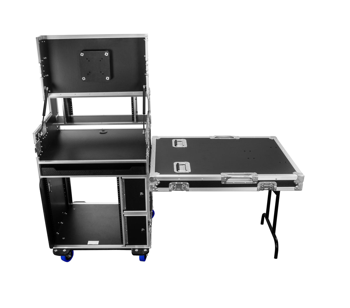 Odyssey FLYPACK1 Portable Video Production Workstation Flight Case with 12U and 4U Rack Space