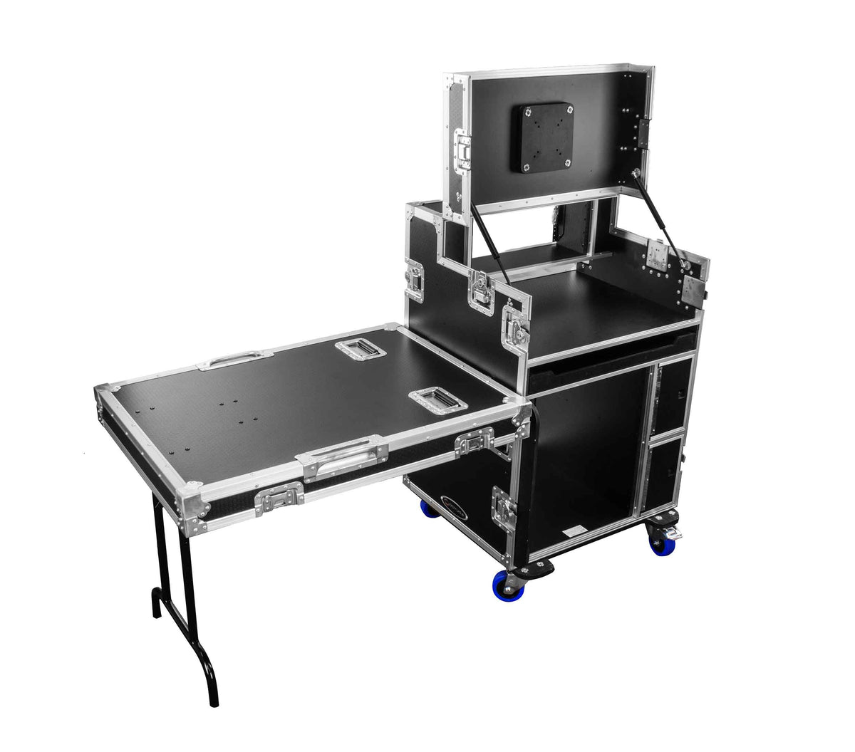Odyssey FLYPACK1 Portable Video Production Workstation Flight Case with 12U and 4U Rack Space