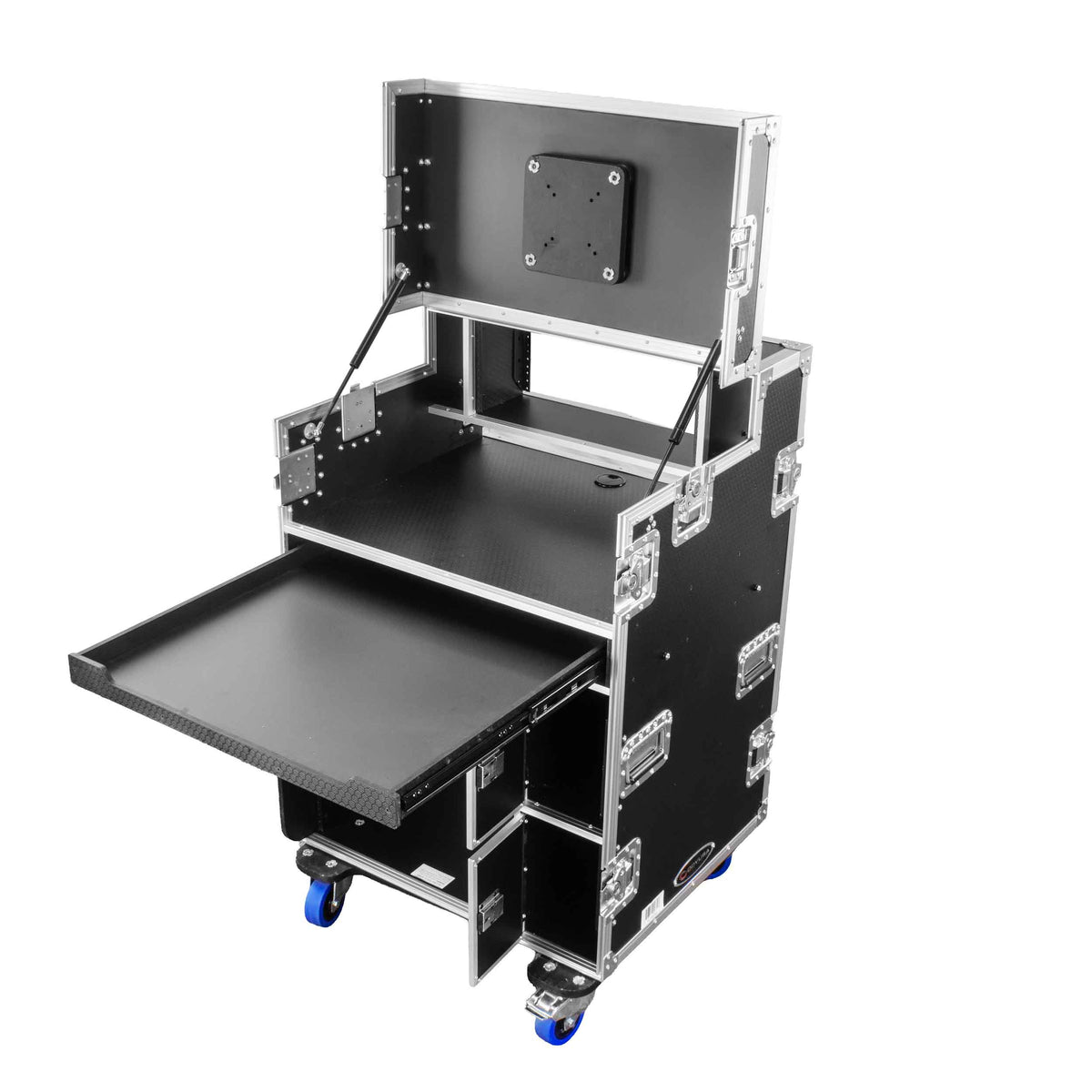 Odyssey FLYPACK1 Portable Video Production Workstation Flight Case with 12U and 4U Rack Space