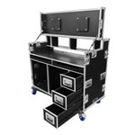 Odyssey FLYPACK2 Portable Dual Bay Video Production Workstation Flight Case with 2 x 12U and 2 x 4U Rack Space