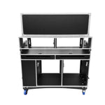 Odyssey FLYPACK2 Portable Dual Bay Video Production Workstation Flight Case with 2 x 12U and 2 x 4U Rack Space