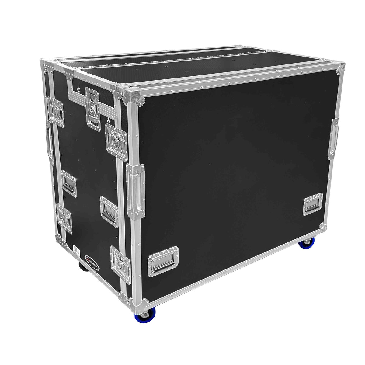 Odyssey FLYPACK2 Portable Dual Bay Video Production Workstation Flight Case with 2 x 12U and 2 x 4U Rack Space