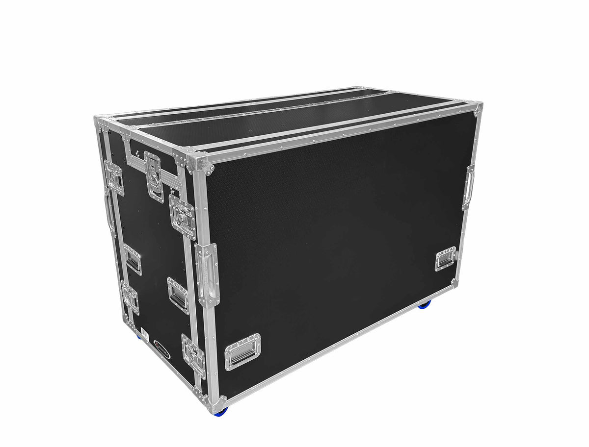 Odyssey FLYPACK3 Portable Triple Bay Video Production Workstation Flight Case with 3 x 12U and 3 x 4U Rack Space
