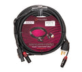 Accu-Cable AACXLR-25 Power/Audio Combo Cable with XLR Audio and Locking IP Power in One Jacket - 25 Foot