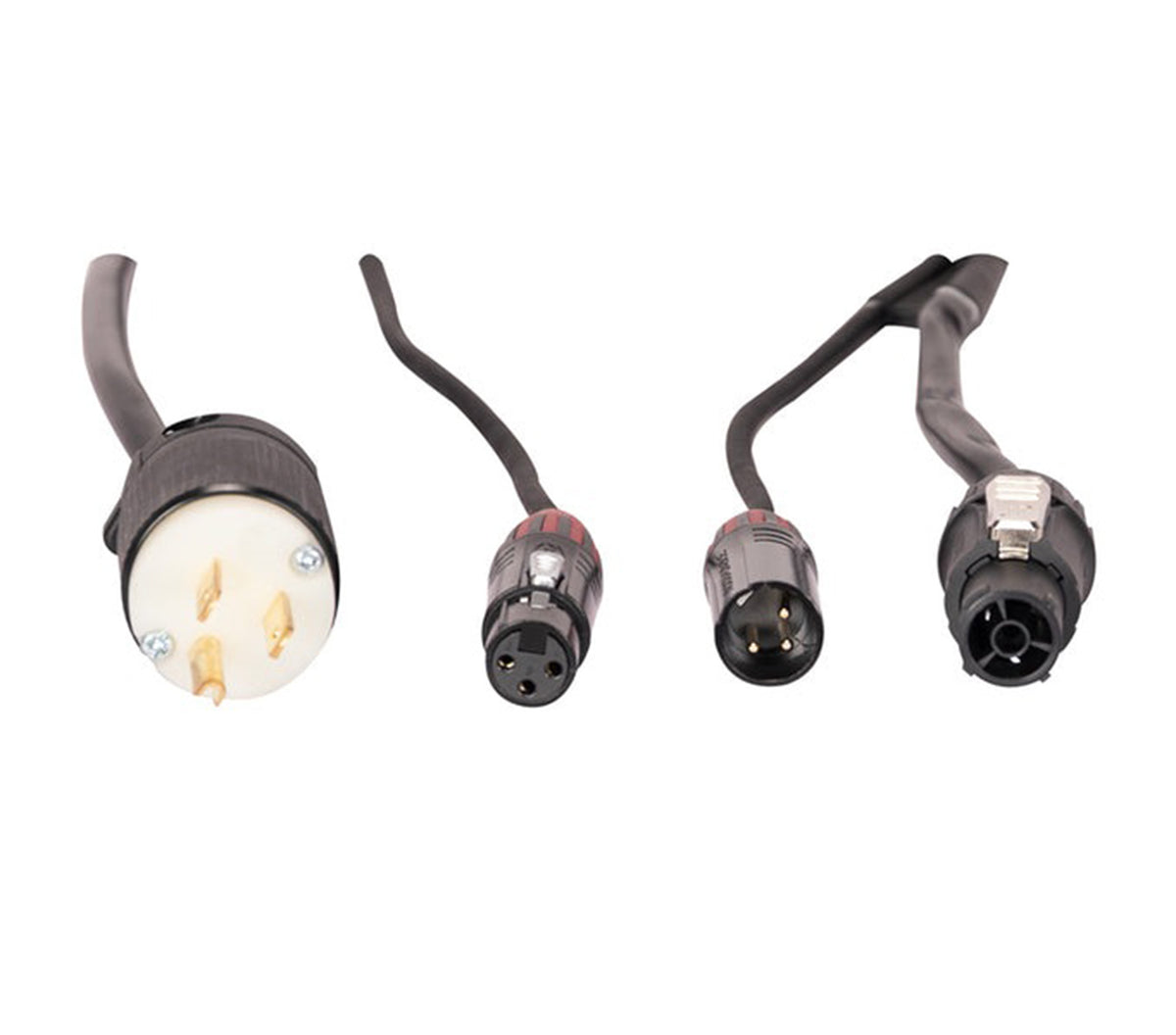 Accu-Cable AACXLR-25 Power/Audio Combo Cable with XLR Audio and Locking IP Power in One Jacket - 25 Foot