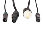 Accu-Cable AACXLR-50 Power/Audio Combo Cable Balanced XLR and Locking IP Power Connection - 50 Foot