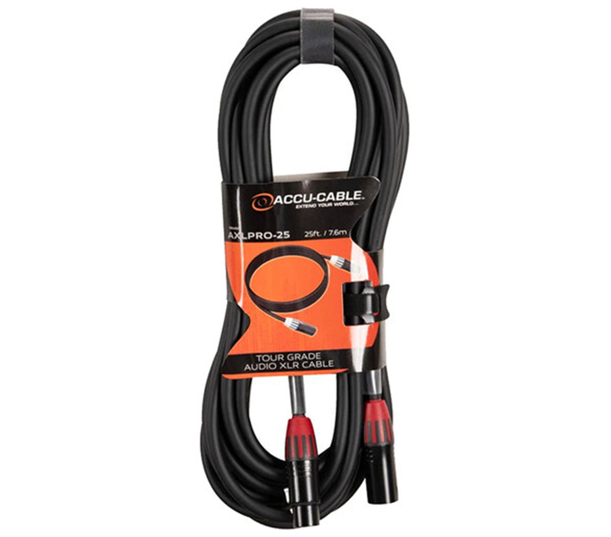 Accu-Cable AXLPRO-25 Tour-Grade Balanced XLR Cable - 25 ft