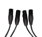 Accu-Cable AC5AXLR-2 CAT5e/XLR Link Combo Cable with Shielded Locking CAT5e and 3-Pin XLR - 2.25 Foot