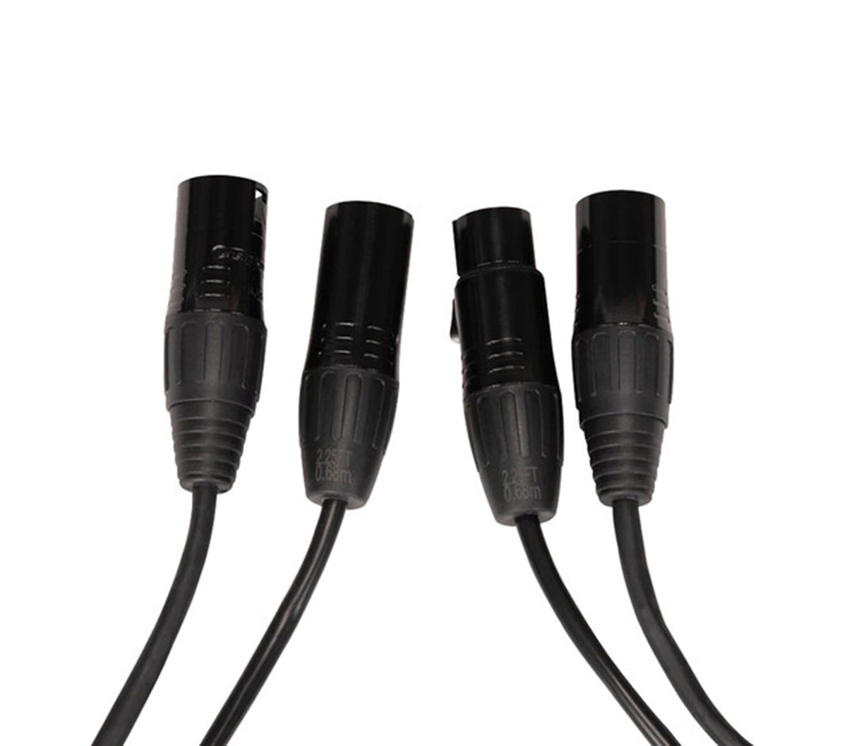 Accu-Cable AC5AXLR-2 CAT5e/XLR Link Combo Cable with Shielded Locking CAT5e and 3-Pin XLR - 2.25 Foot