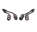 Accu-Cable AC5AXLR-2 CAT5e/XLR Link Combo Cable with Shielded Locking CAT5e and 3-Pin XLR - 2.25 Foot