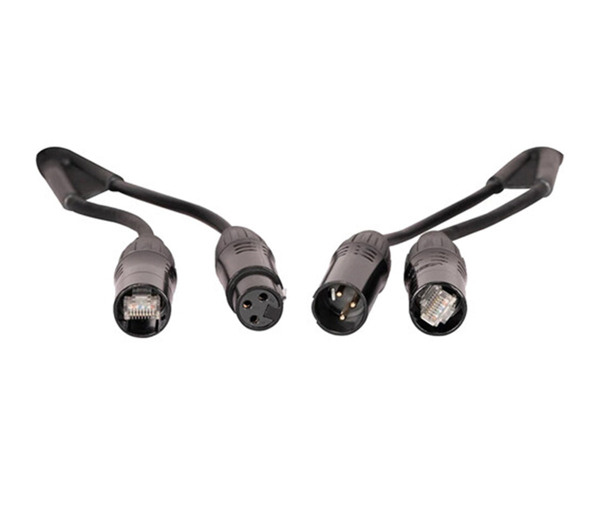 Accu-Cable AC5AXLR-2 CAT5e/XLR Link Combo Cable with Shielded Locking CAT5e and 3-Pin XLR - 2.25 Foot