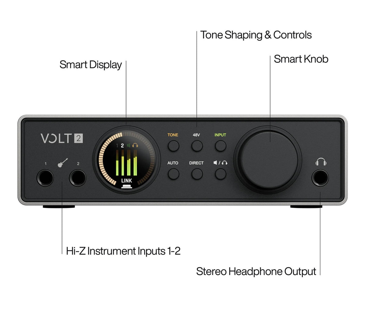 Universal Audio Volt 2 Gen 2 USB Audio Interface 32-Bit Audio with Tone-Shaping Preamps and Auto-Gain by Universal Audio