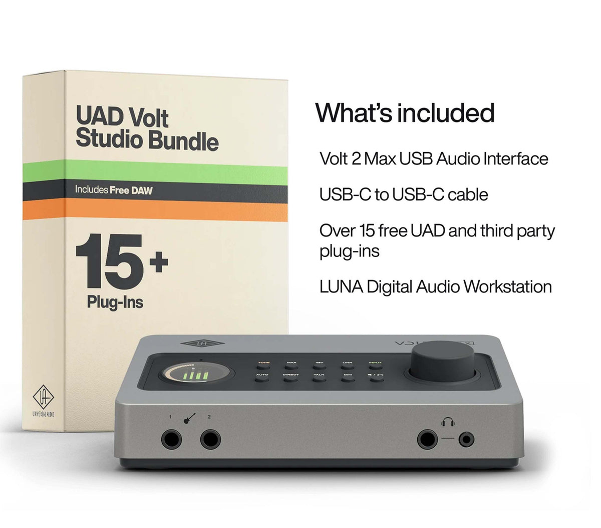 Universal Audio UA-VOLT-2-MAX-U, 10-In/4-Out USB Audio Interface with Max Compression and MIDI