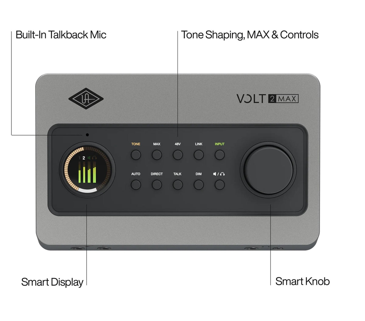 Universal Audio UA-VOLT-2-MAX-U, 10-In/4-Out USB Audio Interface with Max Compression and MIDI
