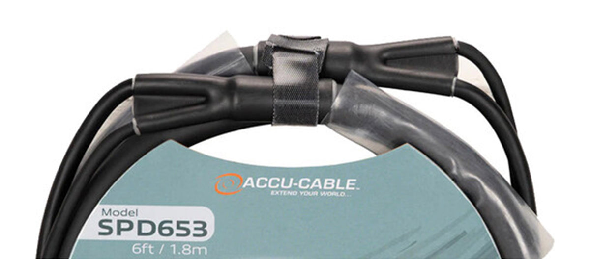 Accu-Cable SPD653 6 ft DMX Combo Cable with IP65 Power Rating