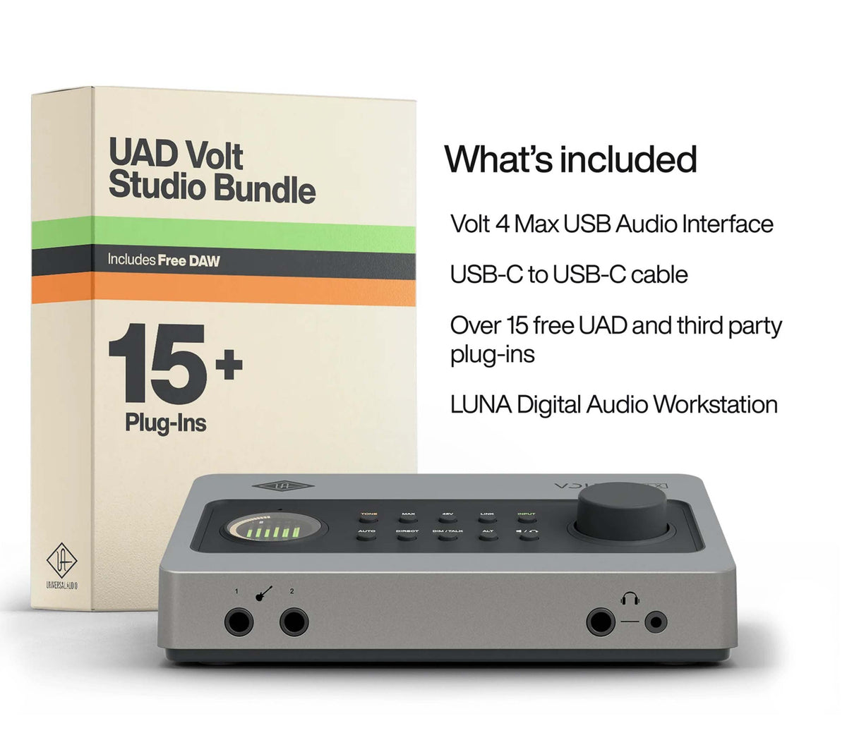 Universal Audio Volt 4 Max 12-In/6-Out USB Audio Interface with Max Compression and MIDI
