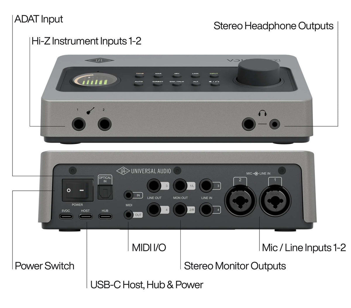 Universal Audio Volt 4 Max 12-In/6-Out USB Audio Interface with Max Compression and MIDI