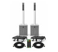 DAS Audio ALTEADUO20AWPLDUO, 3-Way Powered Portable Column System DJ Package with Transport Dolly