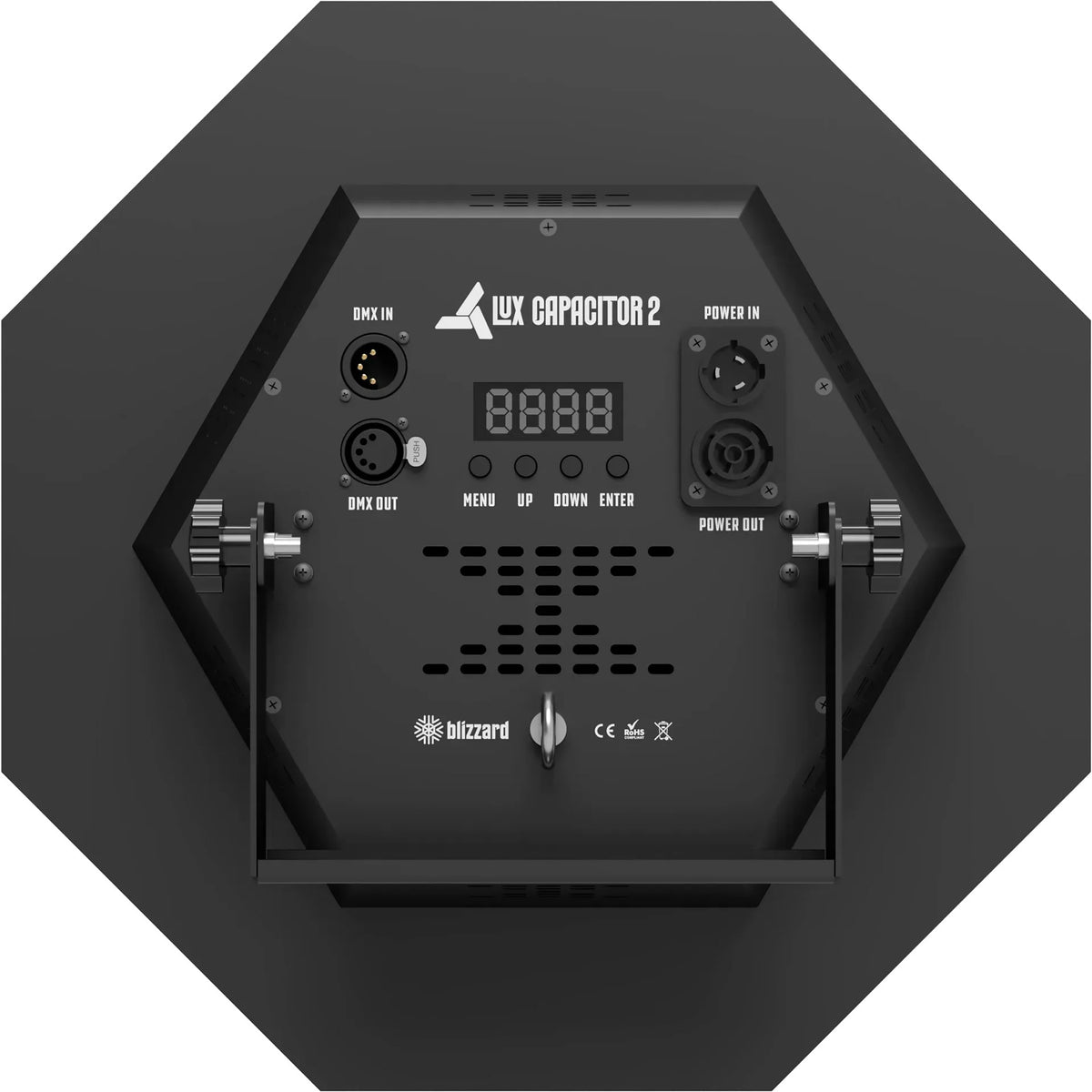 Blizzard Lighting Lux Capacitor 2 Warm White LED Blinder with RGB Backlight Effects