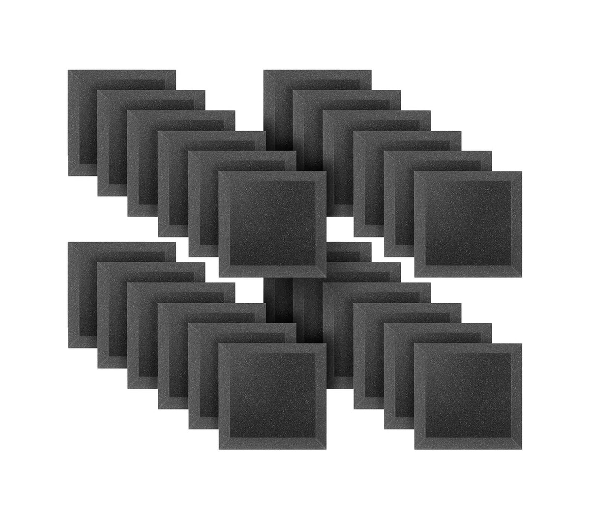 Ultimate Support WPB-12_24 Beveled Acoustic Foam Panels in Charcoal - 24 Pack