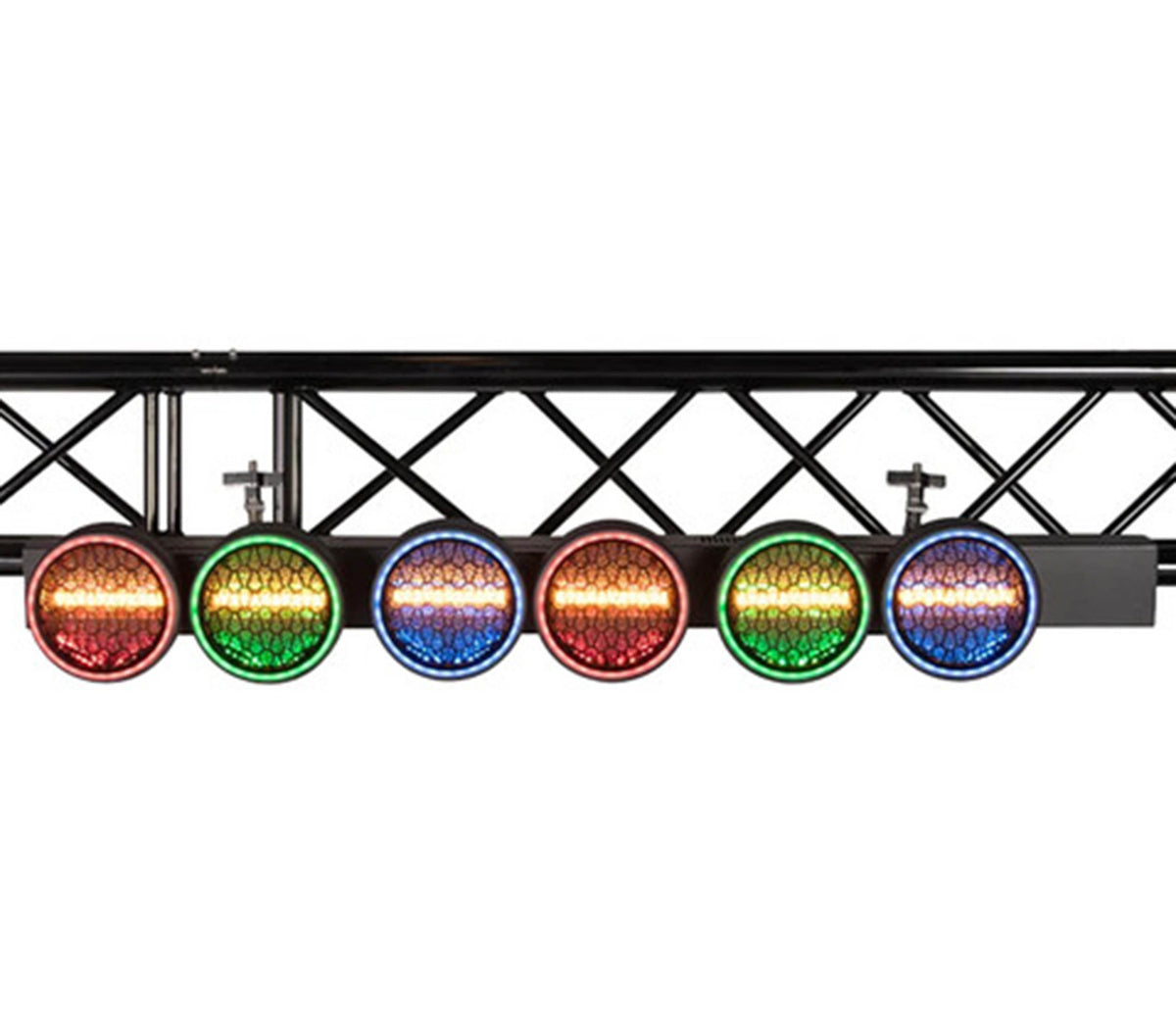 Eliminator Lighting Flux FX Multi-Effect LED Fixture - 360° Rotating Amber and RGB LED Effect