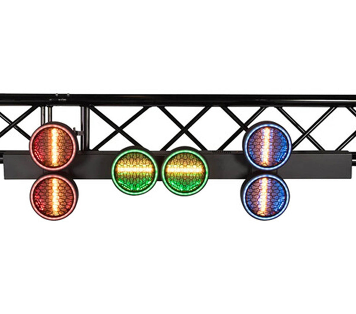 Eliminator Lighting Flux FX Multi-Effect LED Fixture - 360° Rotating Amber and RGB LED Effect