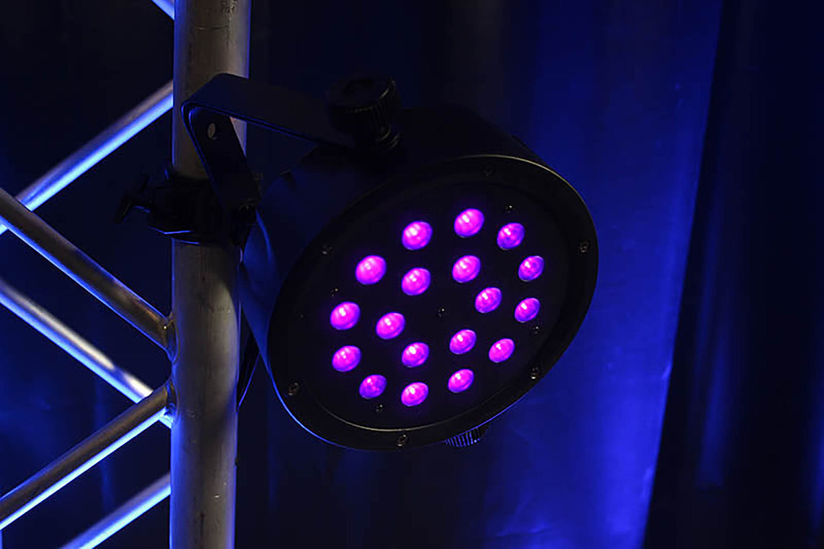 Blizzard Lighting LB PAR CSI, 18 x 1 watt 394~400nm UV LEDs