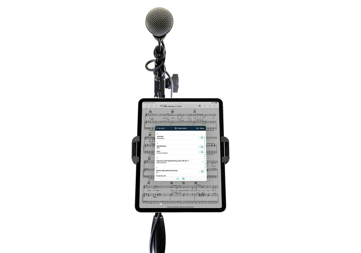 Ultimate Support UTH-100 Universal Tablet Holder for Microphone Stand