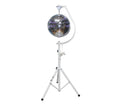 ProX X-MB20HSX2 Mirror Ball and Stand Package with  Mirror Balls, Motorized Hooks Speaker Stands - White