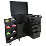 ProX XS-6DMIC25WBL-TYTAN ATA Mic Stand Case with 6 Utility Drawers - Holds 25 Mic Stands - All-Black