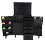 ProX XS-6DMIC25WBL-TYTAN ATA Mic Stand Case with 6 Utility Drawers - Holds 25 Mic Stands - All-Black