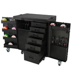 ProX XS-6DMIC25WBL-TYTAN ATA Mic Stand Case with 6 Utility Drawers - Holds 25 Mic Stands - All-Black