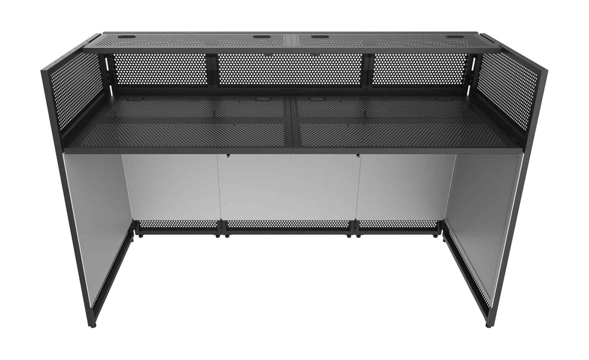 B-Stock: Odyssey DJBOOTHM78, 70-Inch Wide Surface TV Mountable DJ Battle Booth with Removable Top
