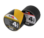 ProX XGF-460HAZARDTT Hazard Stripe Tunnel Tape 60 Yards Black and Yellow with Cable-Safe Adhesive Channels - 4-Inch