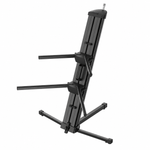 ProX X-KS300FORTE-BLK Dual-Tier Keyboard Stand Adjustable Width Arms and Folding Base