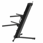 ProX X-KS300FORTE-BLK Dual-Tier Keyboard Stand Adjustable Width Arms and Folding Base