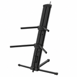 ProX X-KS300FORTE-BLK Dual-Tier Keyboard Stand Adjustable Width Arms and Folding Base
