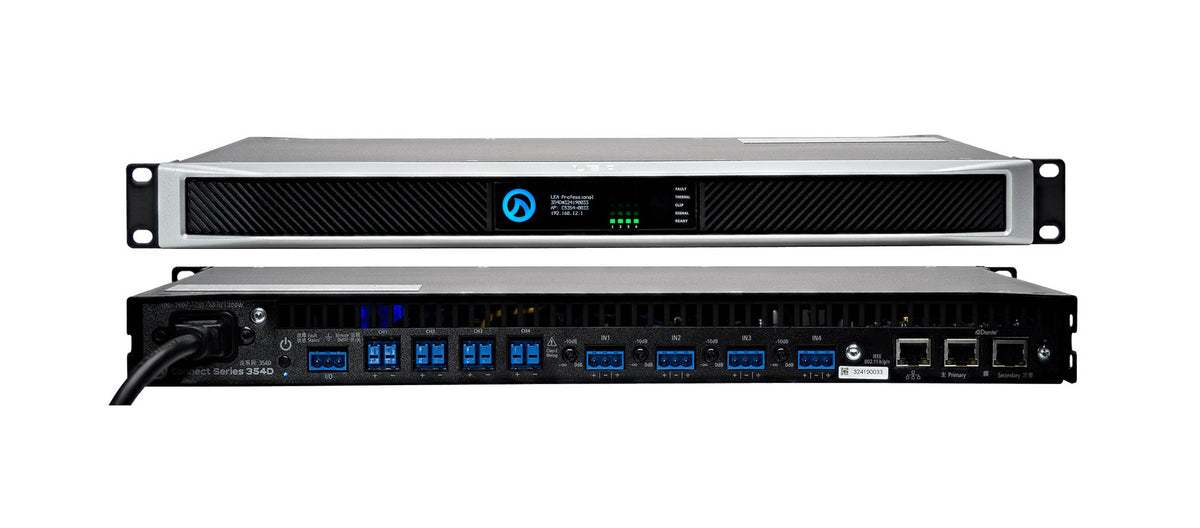 LEA Professional CS354D-G, 4-Channel Dante Smart Amplifier 350W per Channel