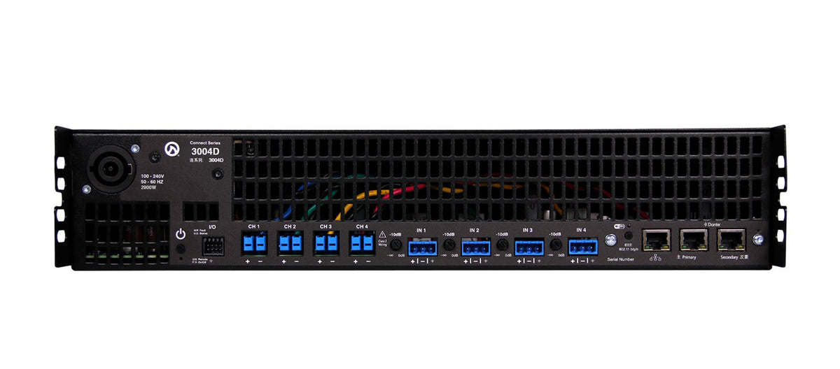 LEA Professional CS3004D-G, 4-Channel Dante Smart Amplifier 3000W per Channel