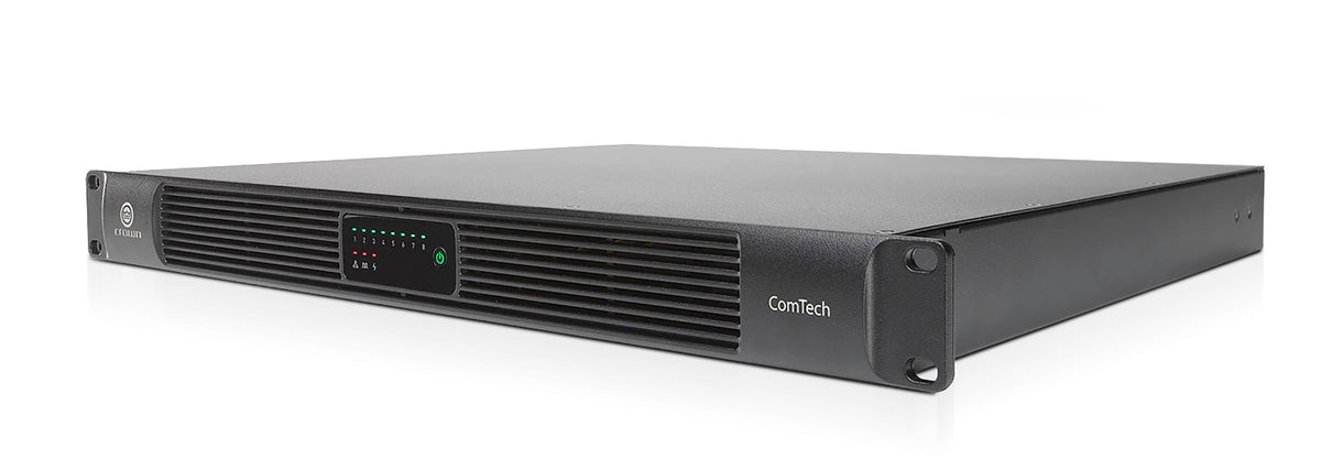 Crown CTD-8125 ComTech D Series 8-Channel Class-D Amplifier - 8 × 125W, Dante/AES67