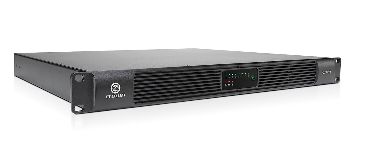 Crown CTD-8125 ComTech D Series 8-Channel Class-D Amplifier - 8 × 125W, Dante/AES67