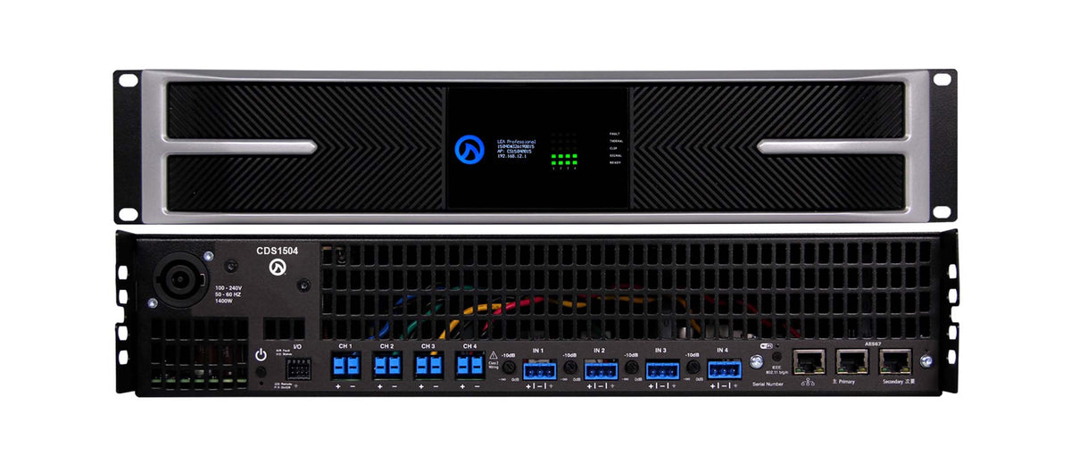 LEA Professional CDS1504, 4-Channel Cinema Digital Smart Amplifier 1500W per Channel