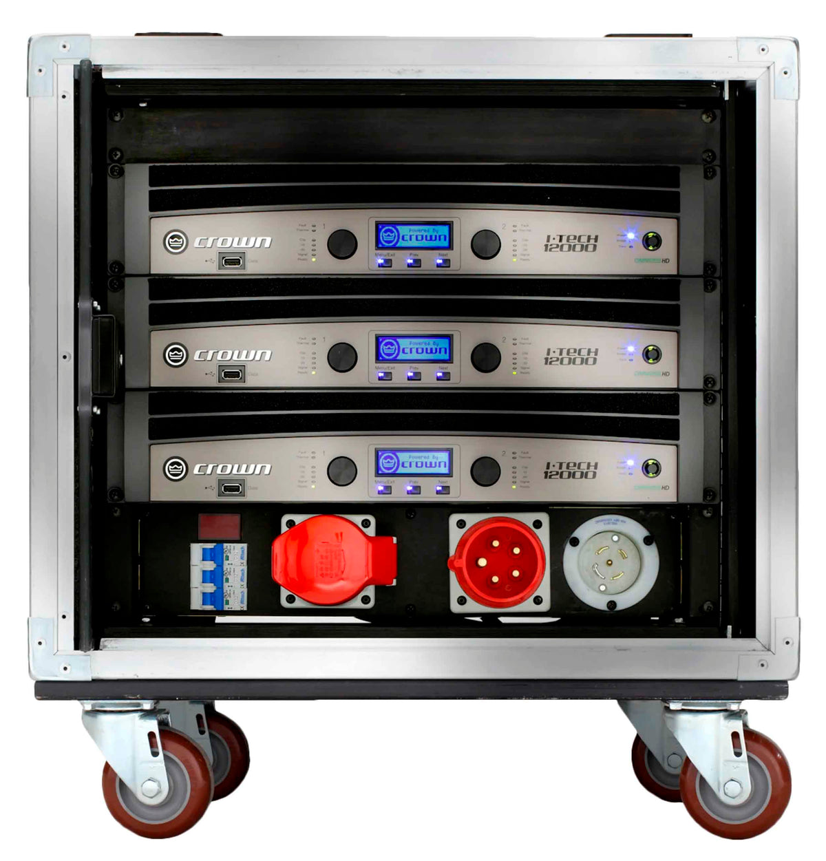 Crown VRack 12000HD Complete Amplification Rack with 3 Integrated Amplifiers and LevelMAX