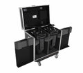 ProX XS-MH20WASHX2W ATA Moving Head Wash Fixture Case - 2 Units with Front Doors and 4" Casters