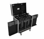 ProX XS-MH20WASHX2W ATA Moving Head Wash Fixture Case - 2 Units with Front Doors and 4" Casters