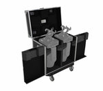 ProX XS-MH20WASHX2W ATA Moving Head Wash Fixture Case - 2 Units with Front Doors and 4" Casters