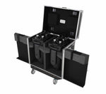 ProX XS-MH20WASHX2W ATA Moving Head Wash Fixture Case - 2 Units with Front Doors and 4" Casters