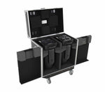 ProX XS-MH20WASHX2W ATA Moving Head Wash Fixture Case - 2 Units with Front Doors and 4" Casters